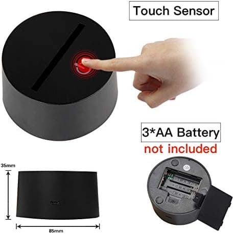Natlampe Dyr Vaskebjørn Led Natlampe Touch Sensor 7 Co