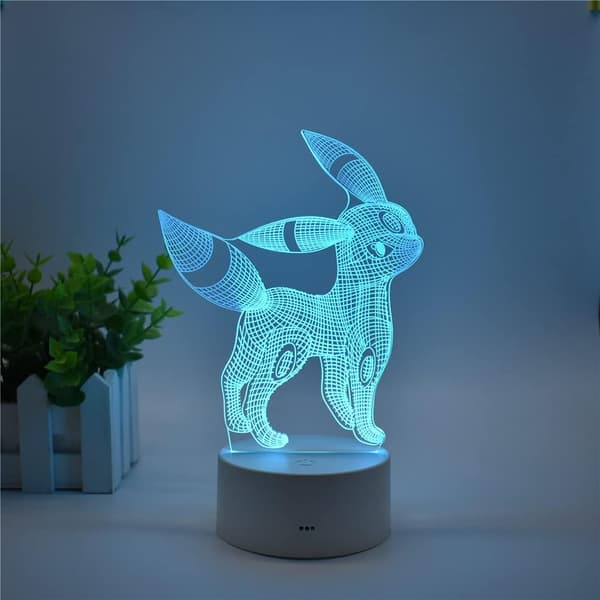 3D Illusjon Alv Nattlys, LED Bordlamper, Hjemmeinnredning, Berøring
