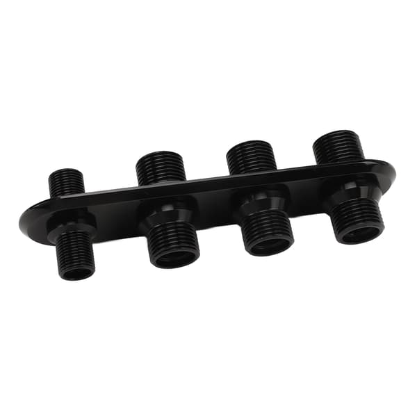 AC Bulkhead Billet Aluminium Legering Universal 4 Porte Airconditionering Bulkhead Udskiftning til Hot Rod Sort
