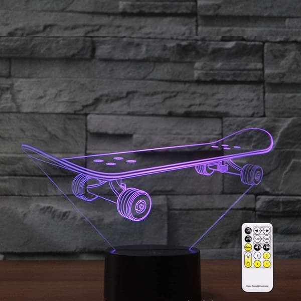 3D Optisk Illusion Mops Hund Sensor Natlampe med Smart Til