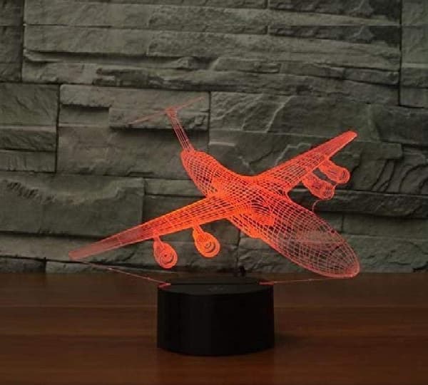 3D Abstrakt Fly Fly Airbus Nattlys Berøringsbryter 7
