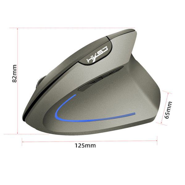 Vertikal trådlös mus 2.4GHz mus ergonomisk design 2400DP