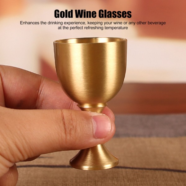 Vintage Goblet Chalice Guld Finish Små Vinglas Borddekoration til Fest Bryllup Graduering Jubilæum Jul