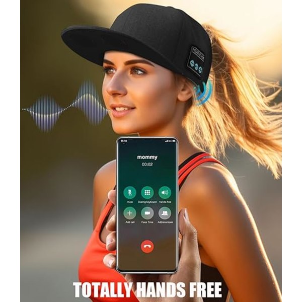 Bluetooth-pipo, Bluetooth-pipo, Bluetooth-pipo miehille, Trendikäs älypipo, Miesten baseball-lippis Black