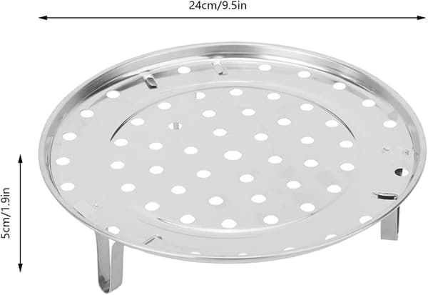 24 cm multifunksjonell dampstativ i rustfritt stål med avtakbare ben for variert matdampning 24cm