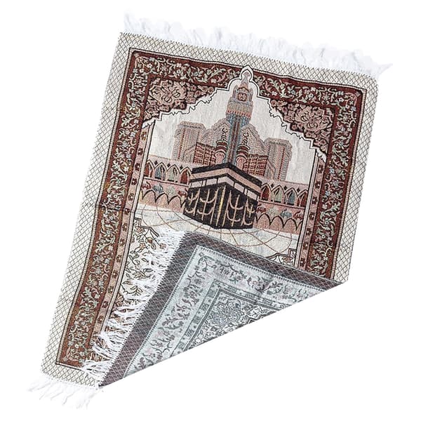 Polyester Rektangulær Foldbar Muslimsk Bøn Meditation Måtte Pilgrimsrejse Tæppe