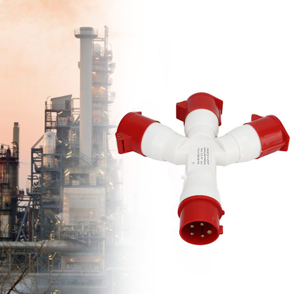 5-stifts industriellt stickpropp multiuttag 380‑415V 3-fas 16A vattentät PA66-skal flygkontakt