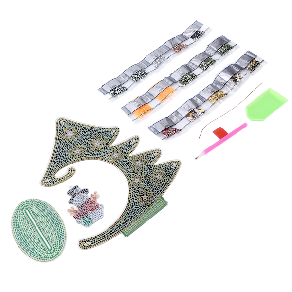 Rhinestone-målning prydnad färg julgran form dekoration DIY-tillbehör konstset