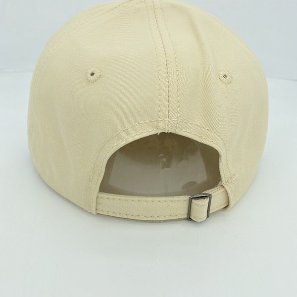 Broderad text kort skärm keps för män och kvinnor Adjus Beige