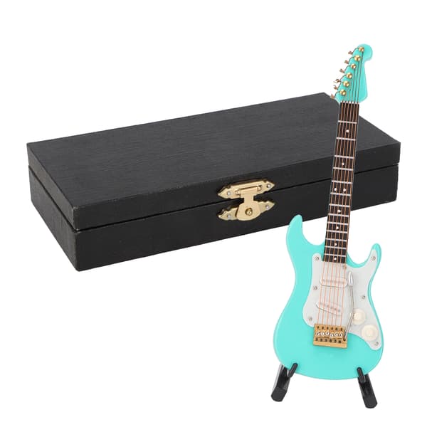 Miniatyrgitarr Replika Miniatyrgitarr Musikinstrument Modell Hemmakontorsdekorationer
