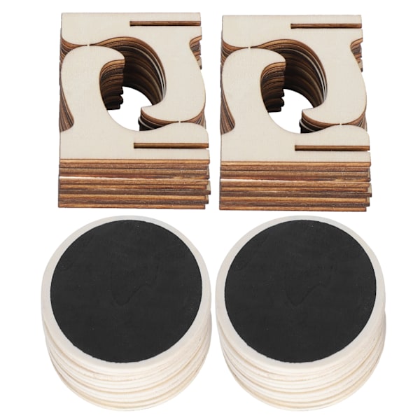 2 Set Trä Mini Krita Tavlor Plats Kort Bröllop Dekoration Hantverk Display Griffeltavla