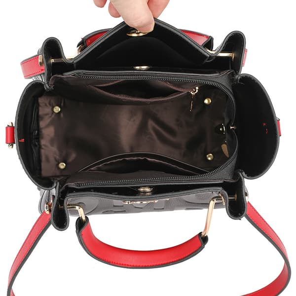 Designerväskor för damer Stora läderväskor Tote Messenger Axelväska Crossbody Topp Dragkedja Väska-Röd