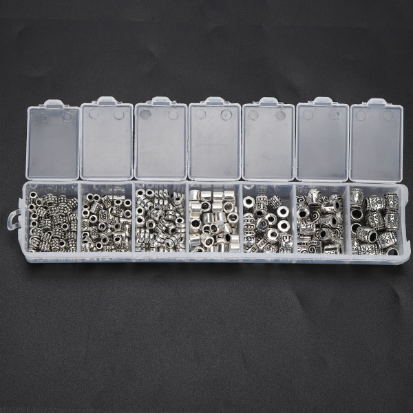 260 st Spacer Bead Metal Tillbehör Kit Set Pack för DIY Craft Armband Smycken Tillverkning