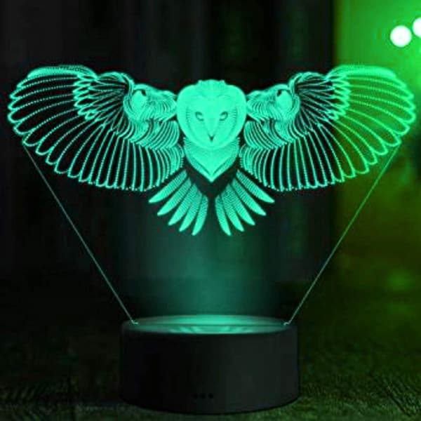 3D Ugle Ørn Nattlys Bord Skrivebord Optisk Illusjon Lamper 1