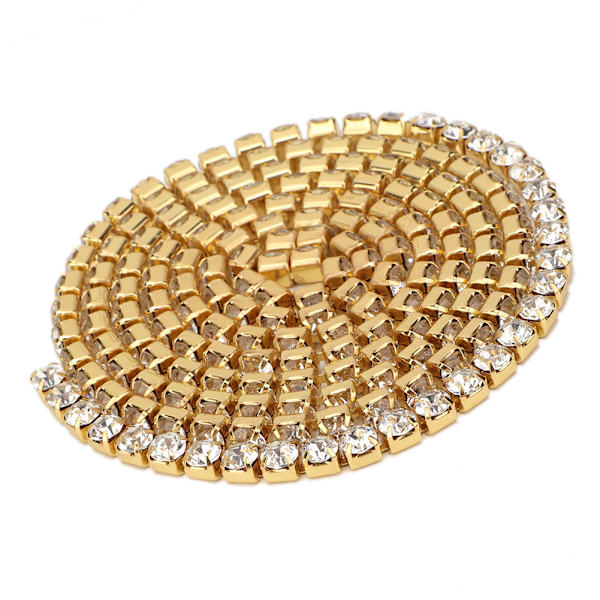DIY Resin Diamant Krystal Rhinestone Kæde Trim Bånd Rulle Sy Håndværk Dekoration (#06)