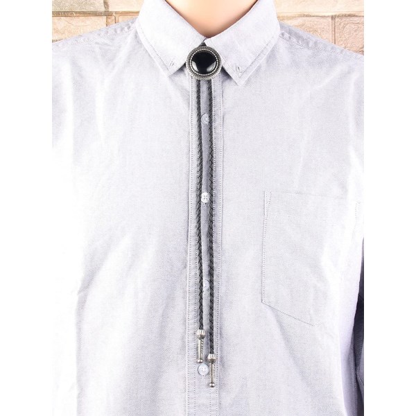 Native American Bolo Tie Rodeo Cowboy Läder Halsduk Wester B