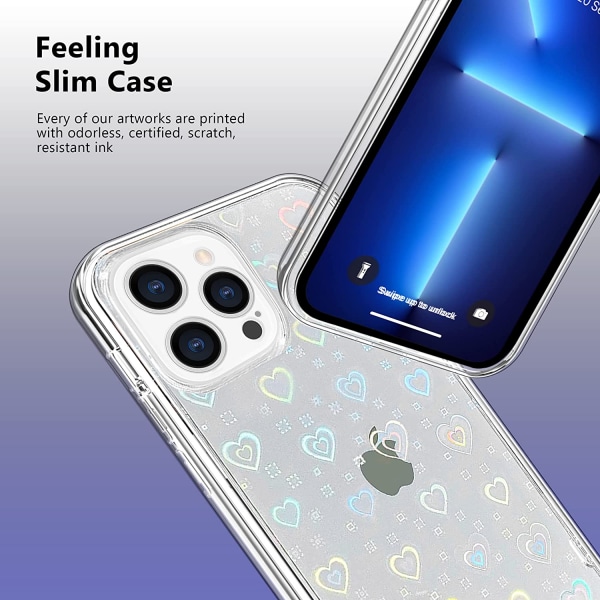 Kompatibel med iPhone 13 Pro Case (2021) 6,1 tum Laser Bl