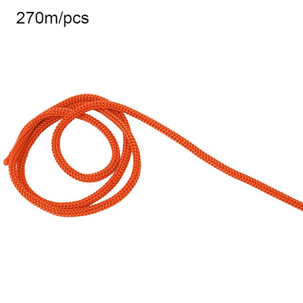 270m/kpl 3mm polypropeeniköysi punottu PP-naru kiristysnauha DIY-tunnistekorttilanyard (oranssi)