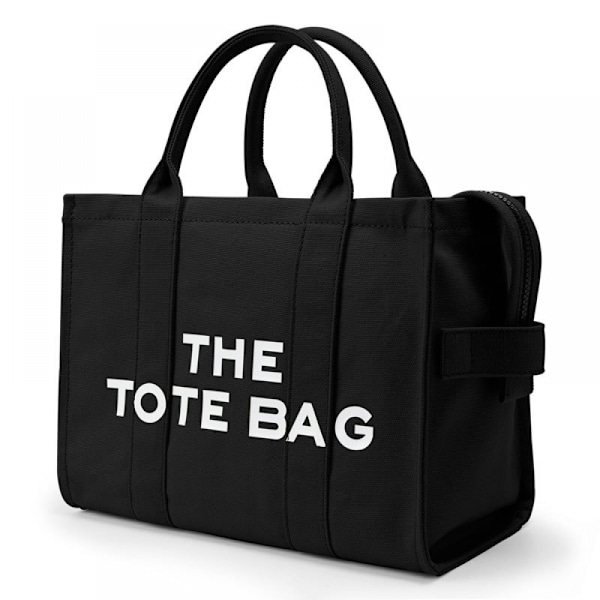 Canvas Tote Bags för kvinnor Handväska Tote Väska med dragkedja Canvas Crossbody Väska för kontor, resor