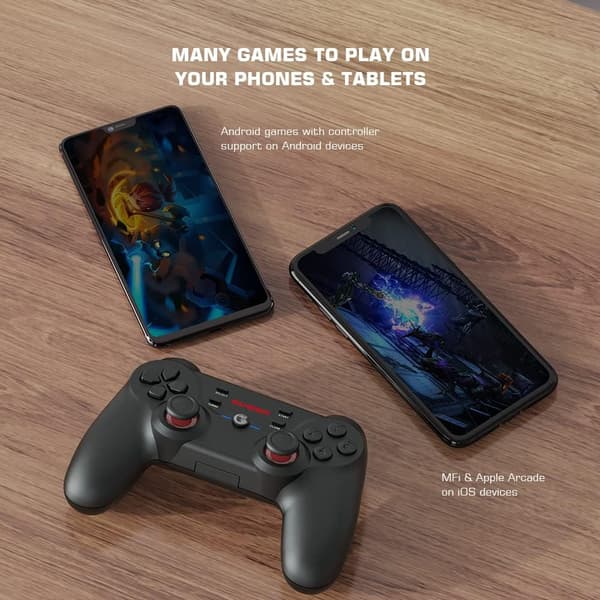 T3s trådløs gamingcontroller til Windows PC, Android TV Box, iOS og Android T3s
