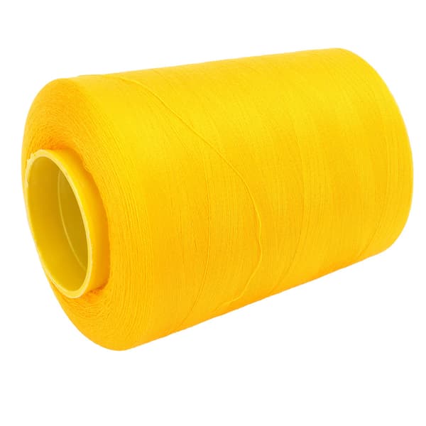 Sytråd 8000 meter Flere farvede polyestergarner til DIY broderimaskine Projekt385 Gul