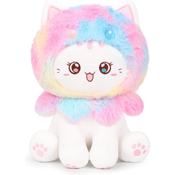 Söt Bläckfisk Katt Plyschleksak 10\" Kawaii Kattunge Fylld Djur, Katt Bläckfisk Plushie Kudde Present till Barn Octopus Cat