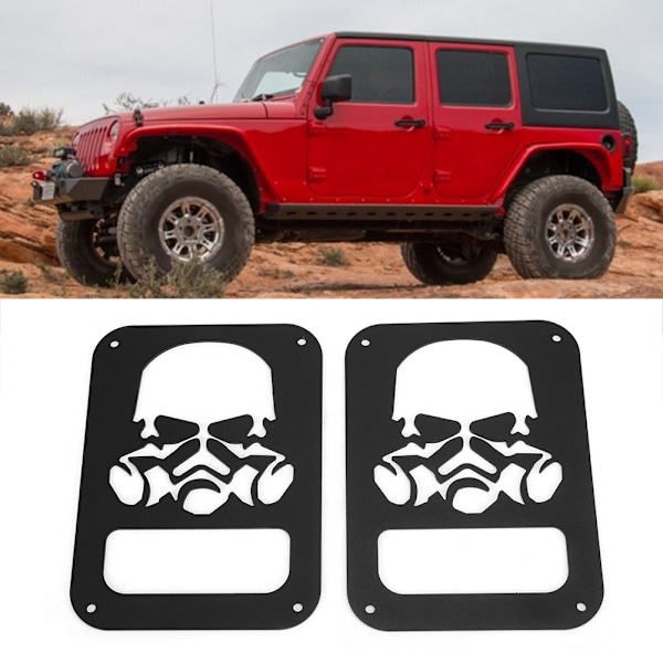 2 st Baklyktor Baklampa Skydd Dekoration Passar för Jeep Wrangler JK 2007-2017