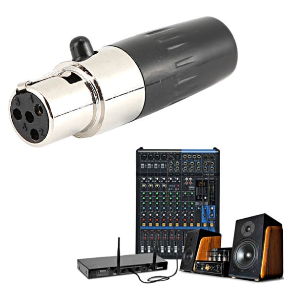 5 kpl 4-napainen naarasliitin Mini XLR -audiomikrofoniliitin
