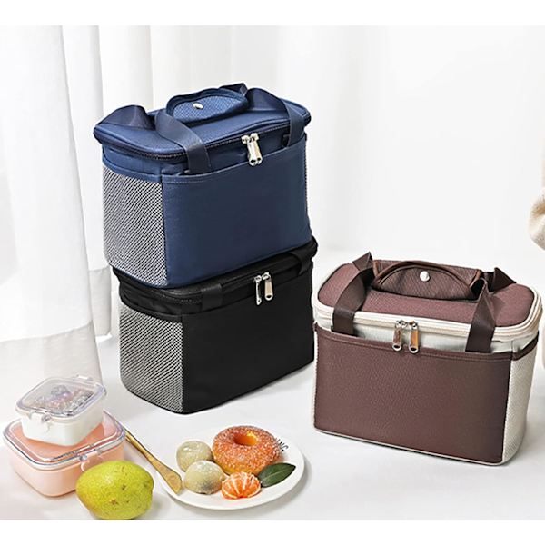 6L Tjockisolerad återanvändbar kaffemiddagsbag för kvinnor och män Resepicknick och lunchlåda (liten, kaffe) Coffee Small