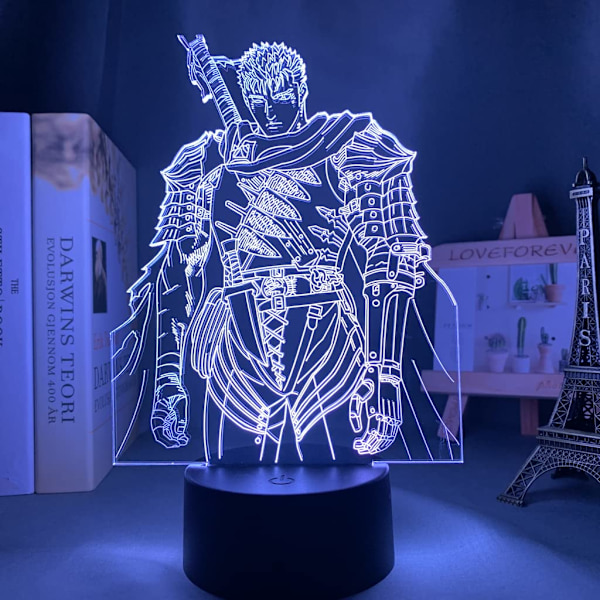 HSYPS-Anime Led Light Berserk Guts Figur för sovrumsdekor