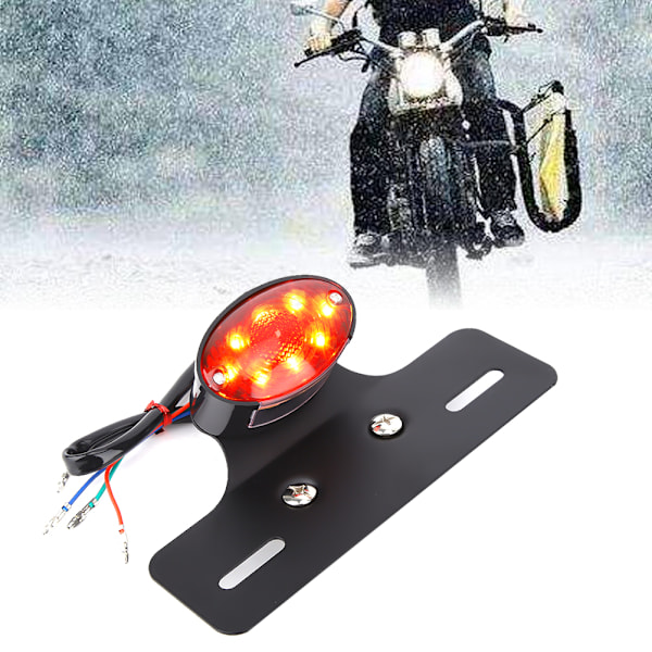 Motorcykel Baglygte Universal Retro LED Brems Lygte Nummerplade Lys Indikatorlys