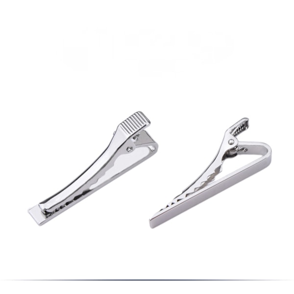 Herr Metall Siliver Tone Enkel Halsband Slips Spänne Klämma Bes I