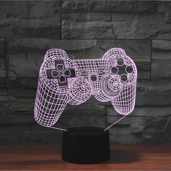 Videospillkontroller Lampe Nattlys 3D-illusjon Spill På