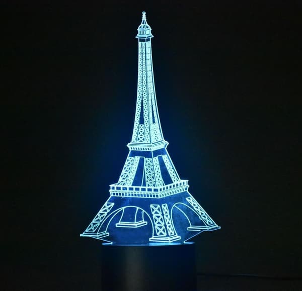 3D Natlampe Illusion Skrivebordslampe Bord USB Lampe Smart Home