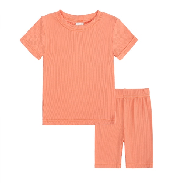 Barn Flickor Pojkar Korta Mjuka Coola Sommarpyjamas, L(XTZ8387J)