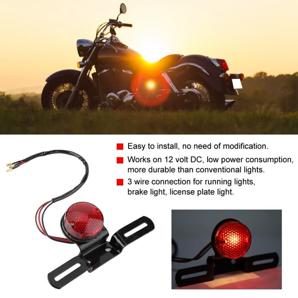12V Motorsykkel Modifisert LED Brems Baklys Vanntett Universal