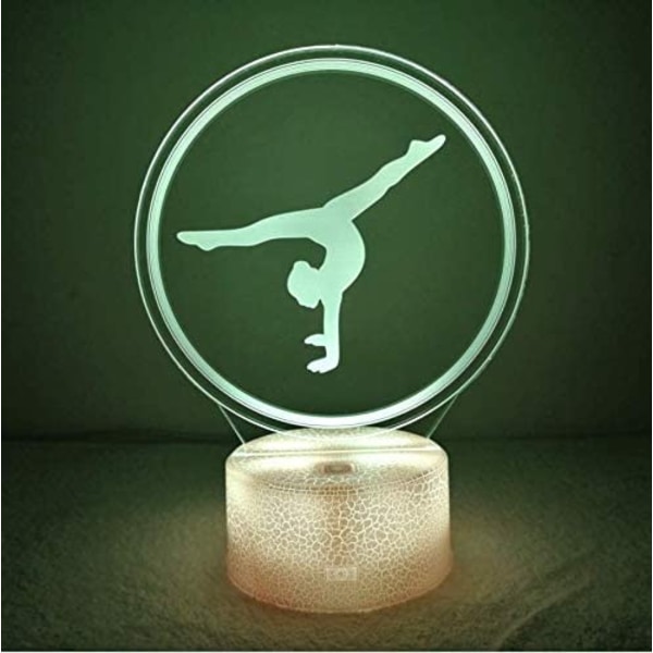 Kreativ konstnärlig gymnastik 3D nattlampa USB driven Touc