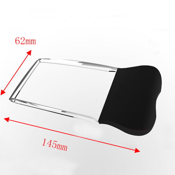 Rektangulär förstoringsglas 2X Handhållen förstoringsglas med 3 Br