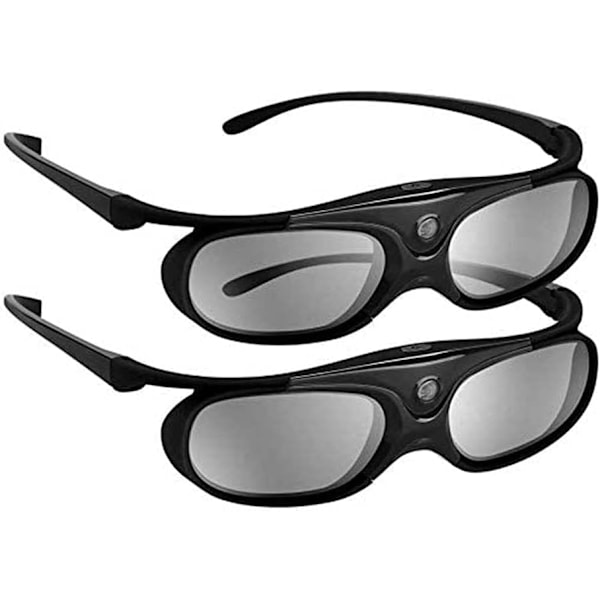 DLP 3D -lasit, 144 Hz:n ladattavat 3D-aktiivi suljinlasit kaikille DLP-Link 3D -projektoreille, ei voi käyttää televisioissa Black 2 pcs
