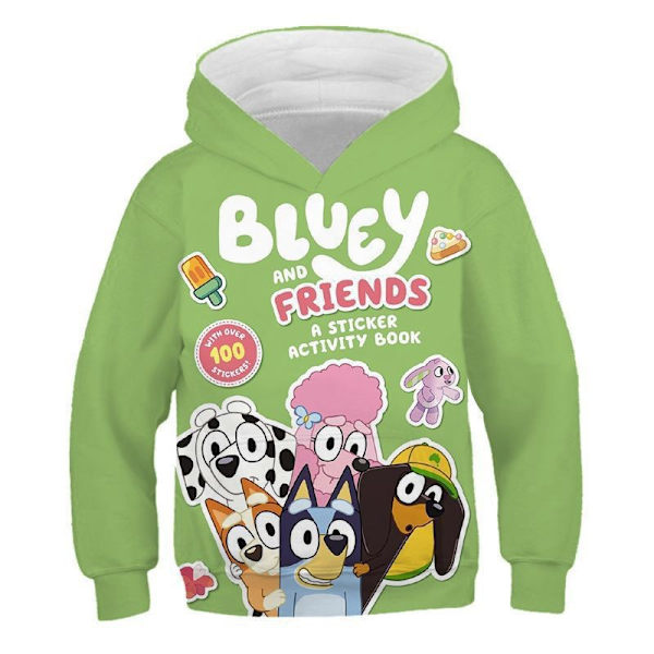 2024 Ny Blå Blå Blå Bingo Söt Pojkar Hoodie Realistisk 3D Tryckt Grafisk Huvtröja Flicka Green XL