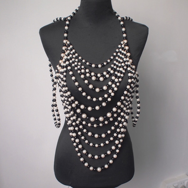 Pärl Body Chain Smycken för Kvinnor - Fashion Handgjorda Pärlor