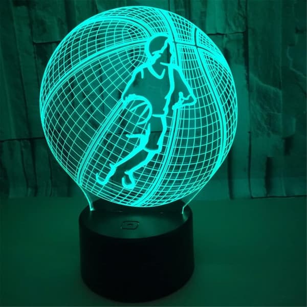Spill Basketball #01 lampe 3D Illusjon Nattlys, Fjernkontroll
