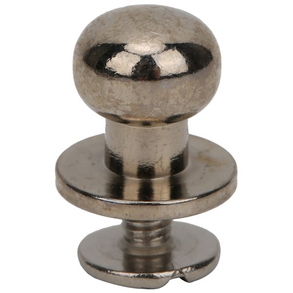 20 sett kobber runde hode stud spot skru bak DIY skinn håndverk nagler 10 x 8mm sølv