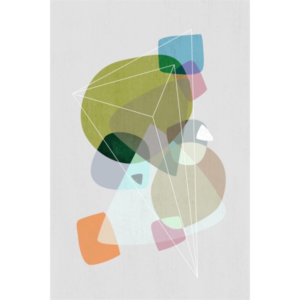 Geometrinen Patchwork 1 seinätaide kanvaan painettu juliste, yksinkertainen abstrakti vesiväri A