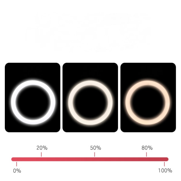 Bärbar LED-ringljus Selfie Fill-lampa Live-sändning