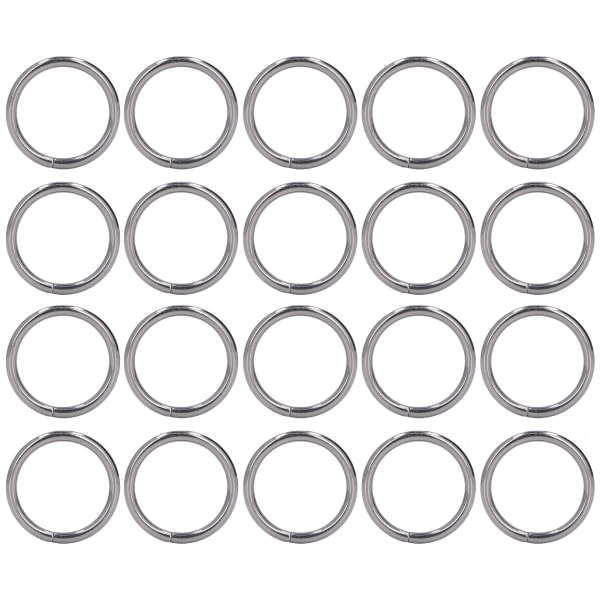 20 stk. metalringe 4x32mm jern robuste holdbare multifunktionelle udsøgte metal O-ringe Gray