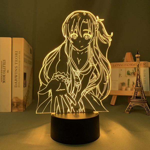 3D LED-lampa 3D nattlampa Yuuki Asuna 3D lampa Anime Yuuki A