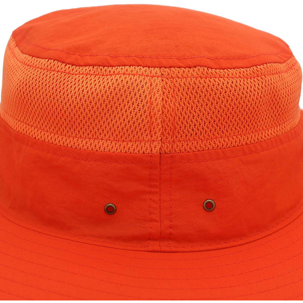 Hatt för män Solhatt UPF 50+ Bred Brätte Bucket Hat Vindtät Fiske Orange