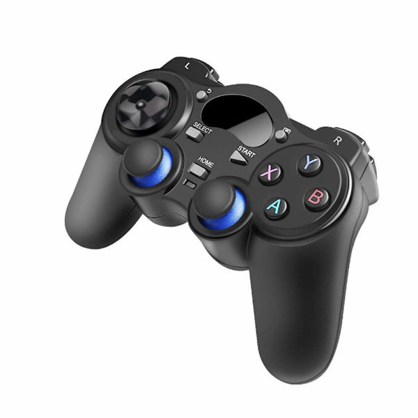 USB trådløs gaming controller gamepad til PC/laptop computer(Windows XP/7/8/10) & PS3 & Android & Steam - [Sort] (sort)