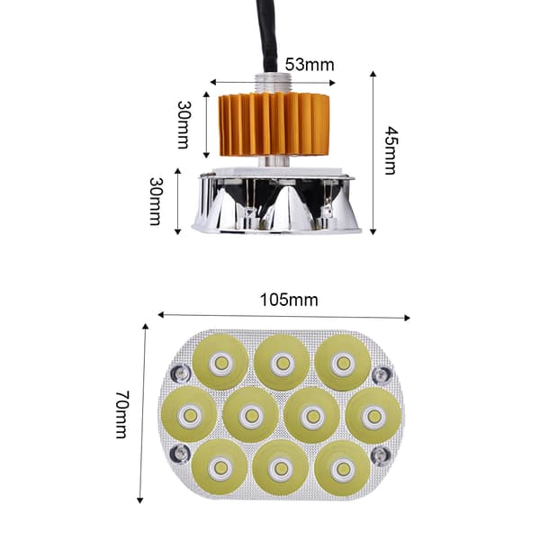 12V-90V Universal Motorsykkel LED-Frontlys Hovedlys
